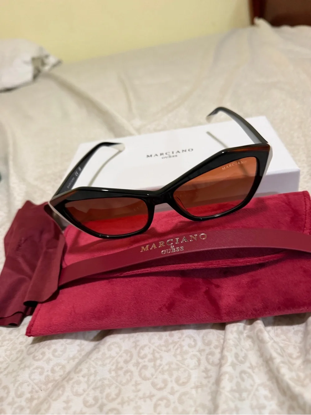 Marciano Black Sunglasses with Brown Gradient Lenses